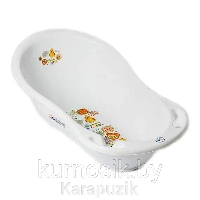 Ванночка детская для купания Tega Folk (Фольклор) Белый от компании Karapuzik - фото 1