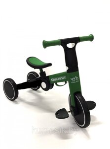 Велосипед-беговел детский 2 в 1 складной DELANIT T801 зеленый