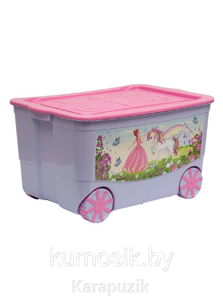 Ящик для игрушек Единорог ElfPlast "KidsBox" на колёсах (арт. 449) от компании Karapuzik - фото 1