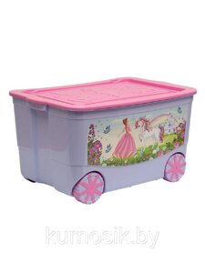 Ящик для игрушек Единорог ElfPlast "KidsBox" на колёсах (арт. 449)