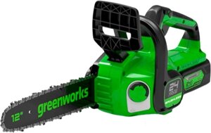 Аккумуляторная пила Greenworks GD24CS30K2 2007007UA с 1-м АКБ 2 Ач