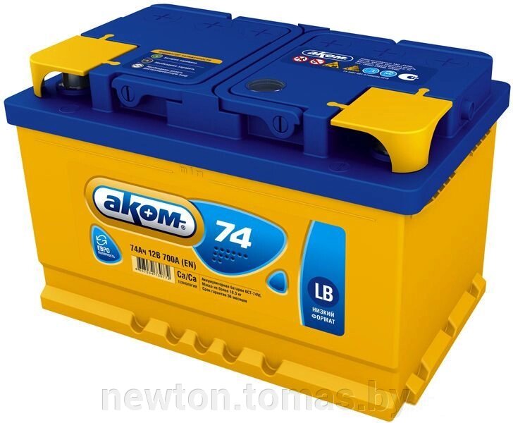 Автомобильный аккумулятор AKOM 6СТ-74VL LB R+ 74 А·ч от компании Интернет-магазин Newton - фото 1