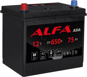 Автомобильный аккумулятор ALFA Asia JL 650A 75 А·ч