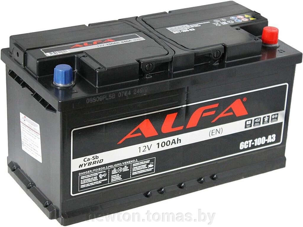 Автомобильный аккумулятор ALFA Hybrid 100 L 100 А·ч от компании Интернет-магазин Newton - фото 1