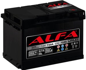 Автомобильный аккумулятор ALFA Hybrid 70 R+ 70 А·ч