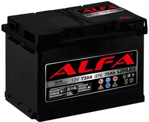 Автомобильный аккумулятор ALFA Hybrid 75 L 75 А·ч