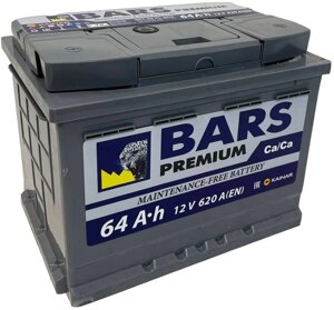 Автомобильный аккумулятор BARS Premium 64 R+ 64 А·ч