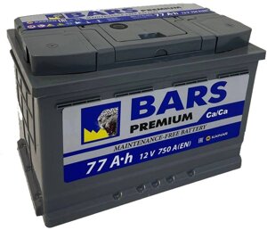 Автомобильный аккумулятор BARS Premium 77 R+ 77 А·ч