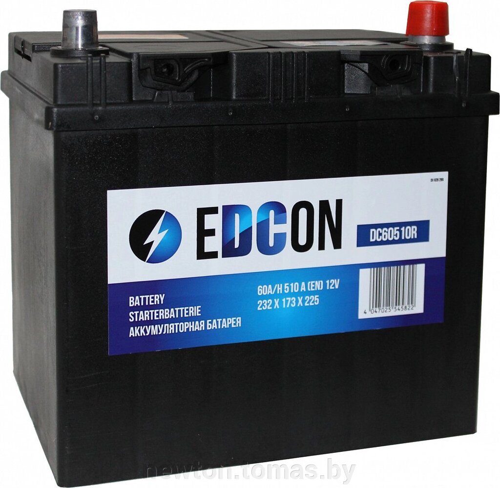 Автомобильный аккумулятор EDCON DC60510R 60 А·ч от компании Интернет-магазин Newton - фото 1