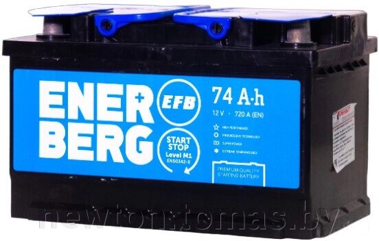 Автомобильный аккумулятор Enerberg 6СТ-74R EFB R+ низкий 74 А·ч от компании Интернет-магазин Newton - фото 1