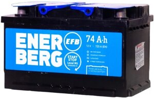 Автомобильный аккумулятор Enerberg 6СТ-74R EFB R+ низкий 74 А·ч