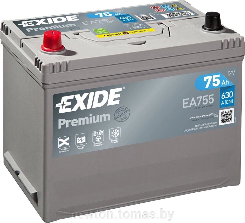 Автомобильный аккумулятор Exide Premium EA755 75 А/ч от компании Интернет-магазин Newton - фото 1