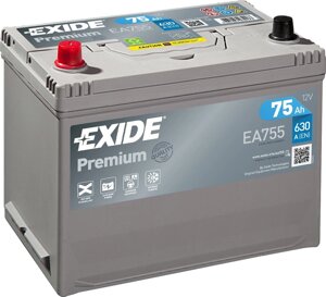 Автомобильный аккумулятор Exide Premium EA755 75 А/ч