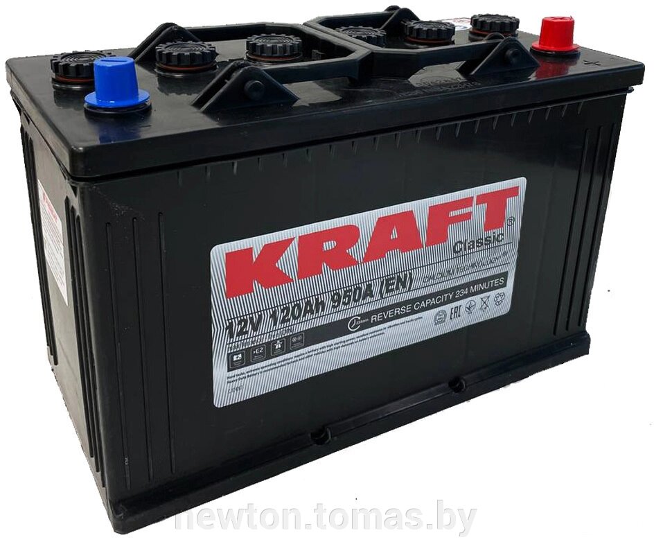 Автомобильный аккумулятор KRAFT 120 R+ 120 А·ч от компании Интернет-магазин Newton - фото 1