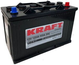 Автомобильный аккумулятор KRAFT 120 R+ 120 А·ч