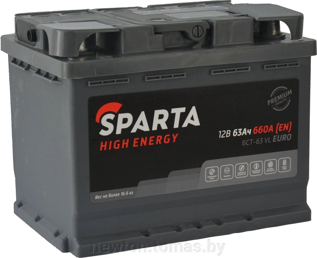 Автомобильный аккумулятор Sparta High Energy 6CT-63 VL Euro 63 А·ч от компании Интернет-магазин Newton - фото 1