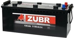 Автомобильный аккумулятор Zubr Professional 190 А/ч
