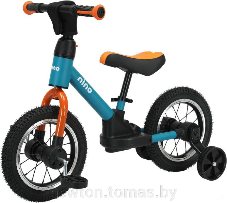 Беговел-велосипед Nino JL-106 синий/оранжевый от компании Интернет-магазин Newton - фото 1