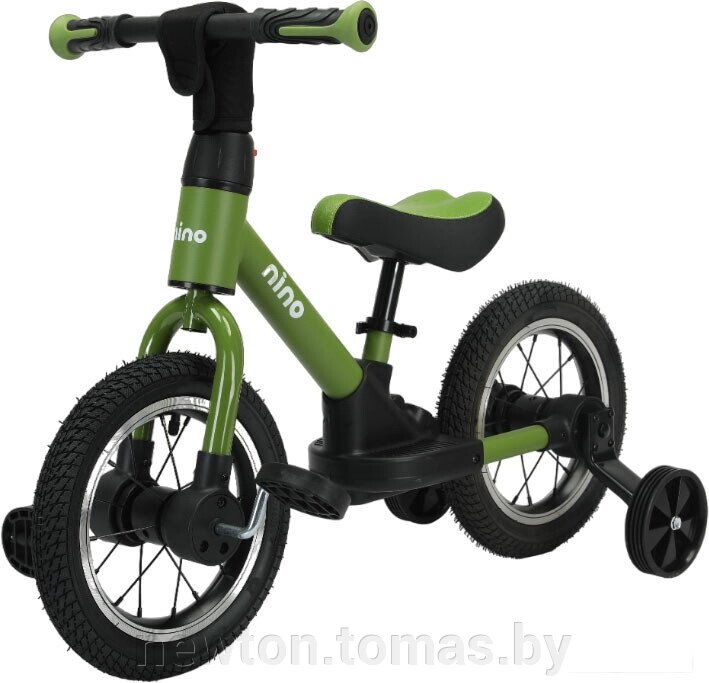 Беговел-велосипед Nino JL-106 зеленый/черный от компании Интернет-магазин Newton - фото 1