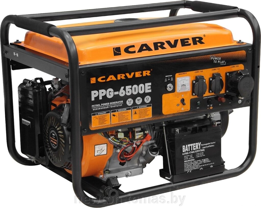 Бензиновый генератор Carver PPG-6500E от компании Интернет-магазин Newton - фото 1