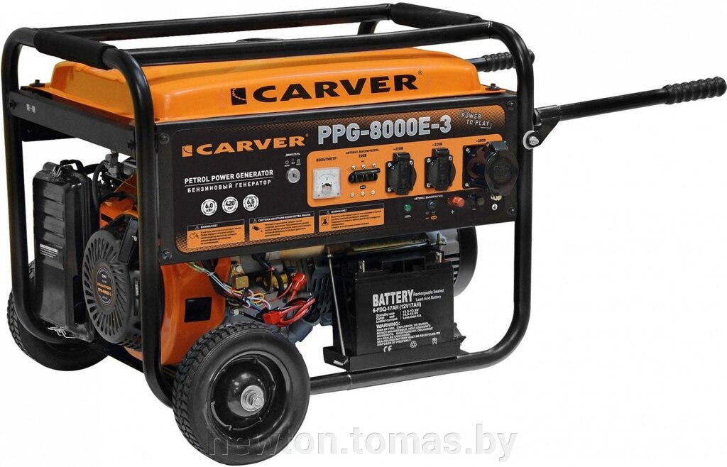Бензиновый генератор Carver PPG-8000E-3 от компании Интернет-магазин Newton - фото 1