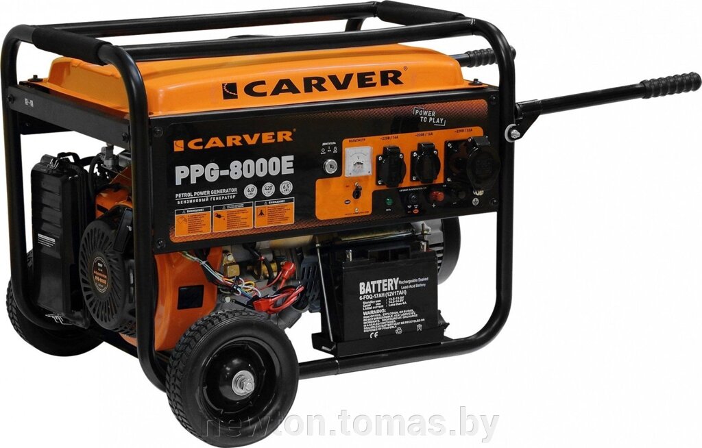 Бензиновый генератор Carver PPG-8000E от компании Интернет-магазин Newton - фото 1