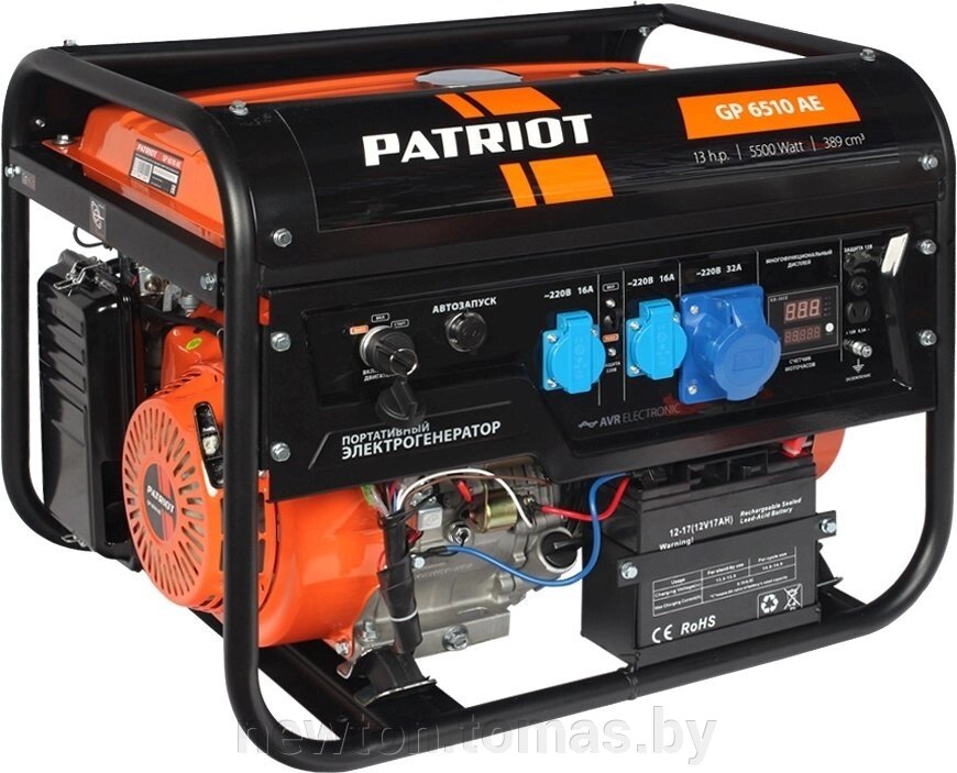 Бензиновый генератор Patriot GP 6510AE от компании Интернет-магазин Newton - фото 1