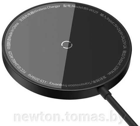 Беспроводное зарядное Baseus Simple Mini3 Magnetic Wireless Charger 15W CCJJ040001 черный от компании Интернет-магазин Newton - фото 1