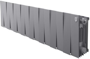 Биметаллический радиатор Royal Thermo PianoForte 200 Silver Satin 16 секций боковое подключение