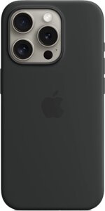 Чехол для телефона Apple MagSafe Silicone Case для iPhone 15 Pro черный