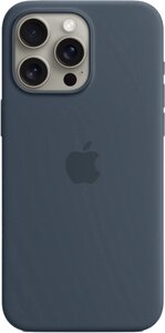 Чехол для телефона Apple MagSafe Silicone Case для iPhone 15 Pro Max синий шторм