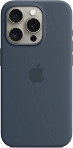 Чехол для телефона Apple MagSafe Silicone Case для iPhone 15 Pro синий шторм