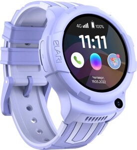 Детские умные часы Elari KidPhone 4G Wink сиреневый