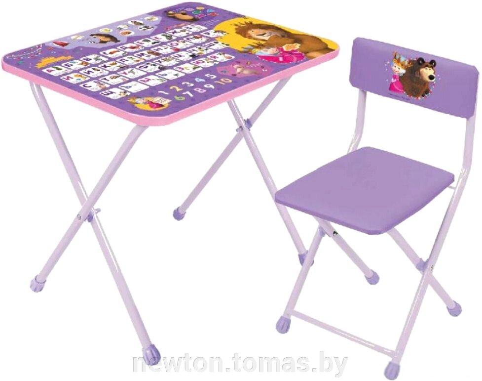 Детский стол Nika ММД2/А1 Маша и Медведь с азбукой от компании Интернет-магазин Newton - фото 1