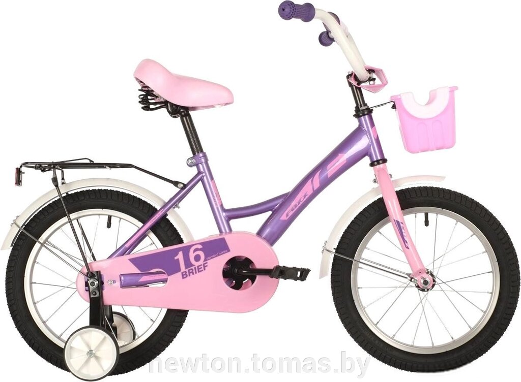 Детский велосипед Foxx BRIEF 16 2021 фиолетовый от компании Интернет-магазин Newton - фото 1