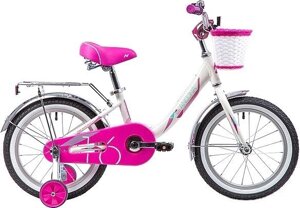 Детский велосипед Novatrack Ancona 16 белый/розовый, 2019
