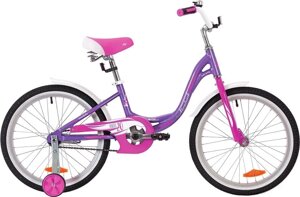 Детский велосипед Novatrack Angel 20 фиолетовый/розовый, 2019