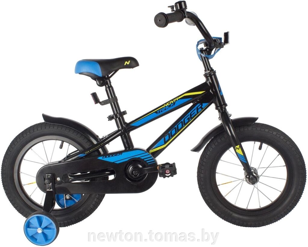 Детский велосипед Novatrack Dodger 14 2022 145ADODGER. BK22 черный от компании Интернет-магазин Newton - фото 1