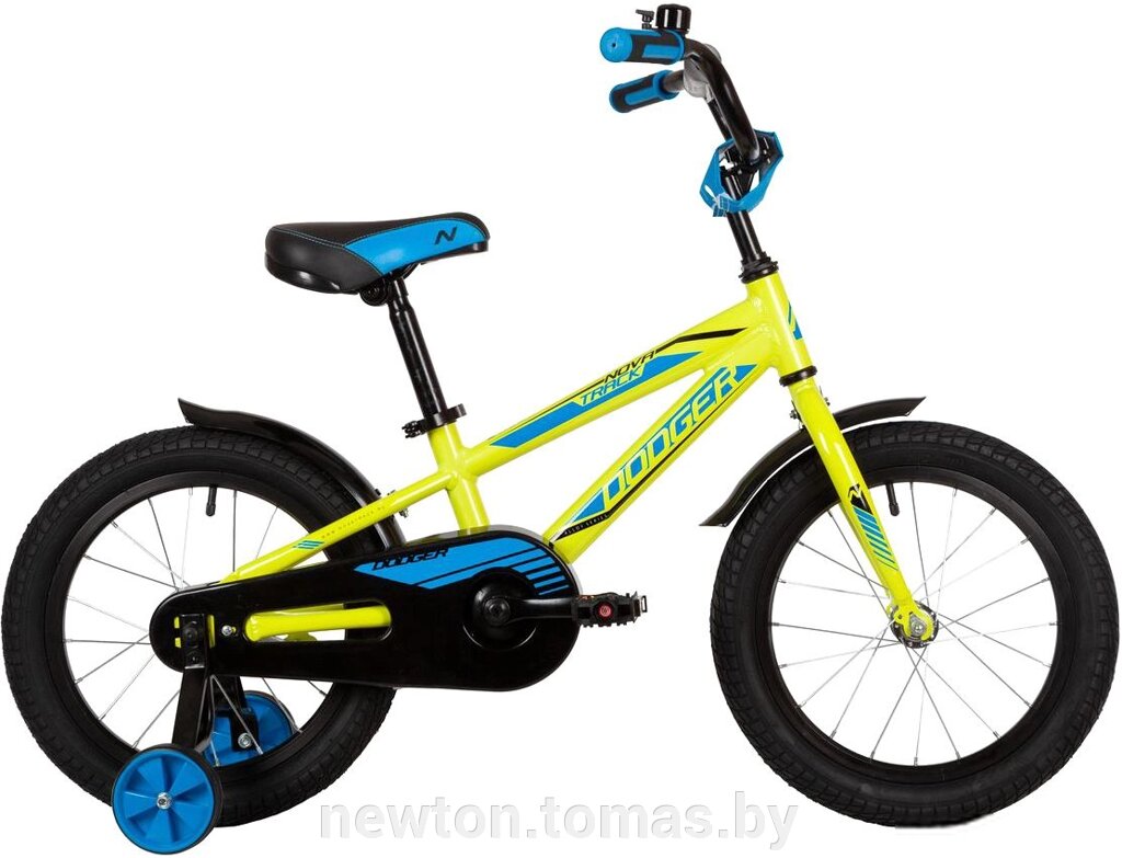 Детский велосипед Novatrack Dodger 16 2022 165ADODGER. GN22 зеленый от компании Интернет-магазин Newton - фото 1