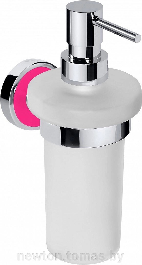Дозатор для жидкого мыла Bemeta Trend-I 104109018F хром/розовый от компании Интернет-магазин Newton - фото 1
