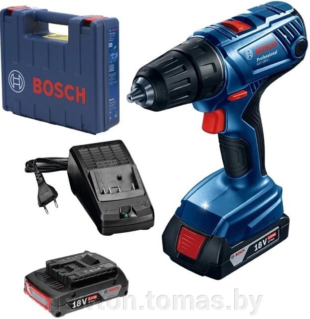 Дрель-шуруповерт Bosch GSR 180-LI Professional 06019F8109 с 2-мя АКБ, кейс от компании Интернет-магазин Newton - фото 1