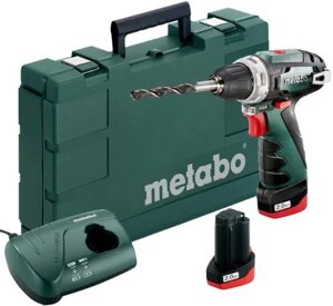 Дрель-шуруповерт Metabo PowerMaxx BS Basic 600080500 с 2-мя АКБ 2 Ah