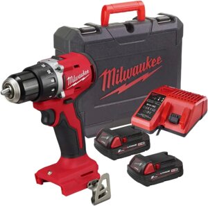 Дрель-шуруповерт Milwaukee M18 M18BLDDRC-202C 4933492833 с 2-мя АКБ 2 Ач, кейс