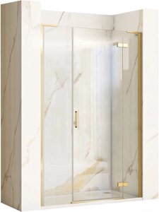 Душевая дверь Rea Hugo 100 золотой/прозрачное стекло