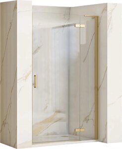 Душевая дверь Rea Hugo 80 золотой/прозрачное стекло