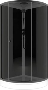 Душевая кабина Domani-Spa Simple 99 V1.2 90х90 Black Accents черный/прозрачное стекло