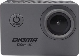Экшен-камера Digma DiCam 180 серый