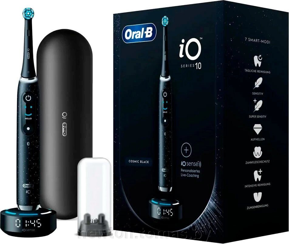 Электрическая зубная щетка Oral-B iO 10 Series 10 Cosmic Black черный от компании Интернет-магазин Newton - фото 1