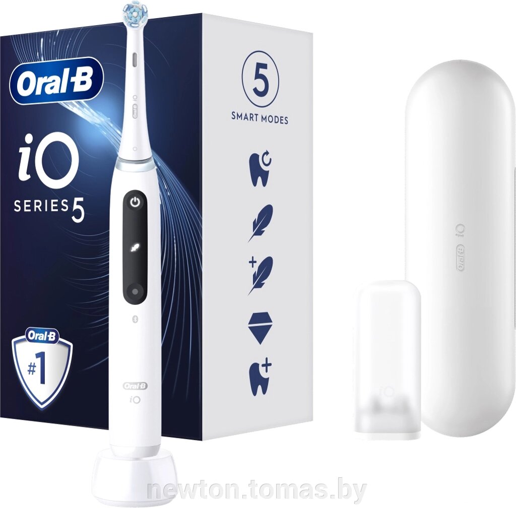 Электрическая зубная щетка Oral-B iO 5 IOG5.1A6.1DK белый от компании Интернет-магазин Newton - фото 1