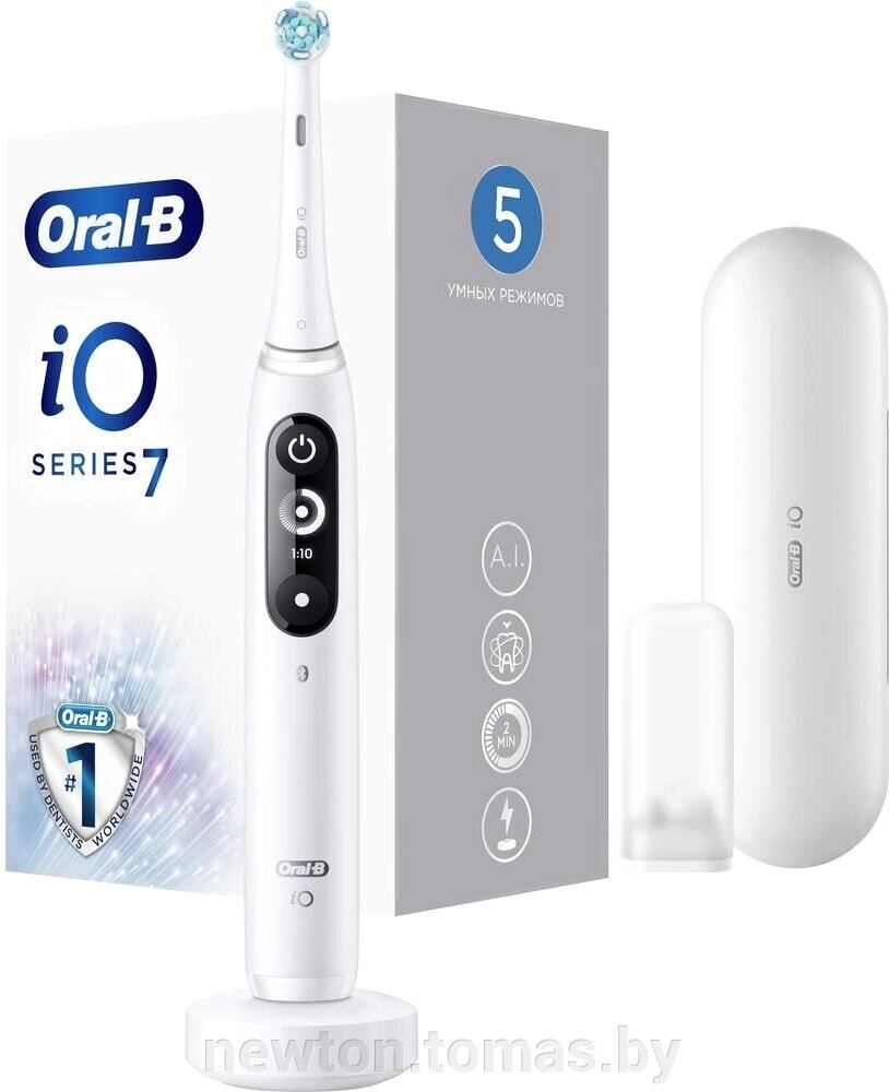 Электрическая зубная щетка Oral-B iO 7 белый от компании Интернет-магазин Newton - фото 1